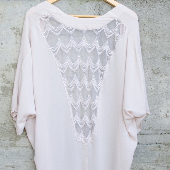 Charlotte Russe Long Cream Color Shawl - Picture 3 of 4